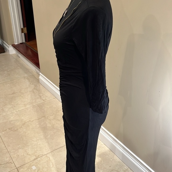 Love Republic Front Zipper Ruched Midi Dress - Picture 4 of 8